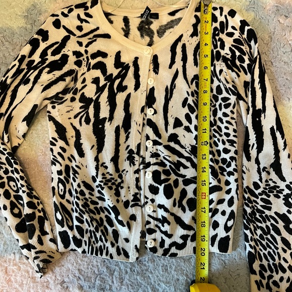 Zebra cheetah print cardigan - Picture 2 of 6